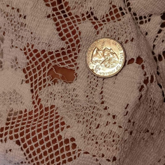 Vtg Cotton Quaker Lace Tablecloth #4370 70"x60" Rectangular Bone - Picture 8 of 9